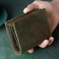 ราคา กระเป๋าสตางค์ Bifold หนังแท้ สไตล์วินเทจ การปิดกั้น RFID ความจุมาก พร้อมที่ใส่บัตรเครดิตและกระเป๋าใส่เหรียญ สีน้ำตาลเข้ม รายละเอียดเย็บ สำหรับผู้ชายและผู้หญิง กระเป๋าสตางค์ผู้ชาย (1732899950202357278)