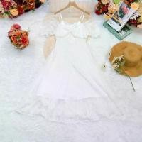 ราคา ชุดออกงาน,ชุดเดรสผู้หญิง,ชุดเดรสน่ารัก สีขาว ซิปซ่อนด้านหลัง ซับในทั้งตัว สายเดี่ยว เปิดไหล่ ผ้าชีฟอง ความยาวชุด=46 (1732706109318268250)