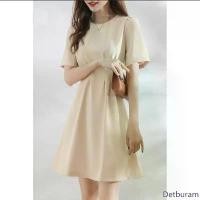 ราคา Detburam [S-4XL] FAVOR ชุดเดรสผู้หญิง แต่งจีบ สีพื้น สไตล์ลำลอง แฟชั่นชุดเดรสไซส์ใหญ่ สีพื้น เดรสสั้นเข้ารูป แขนพอง (1733438562415380403)