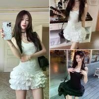 ราคา ชุดเดรสเกาหลี ชุดเดรสผู้หญิง ชุดมินิ เซ็กซี่ ชุดบัลเลต์สั้นสุดชิค หวานและเซ็กซี่ สไตล์เกาหลีเรียบง่าย (1733258951862813830)