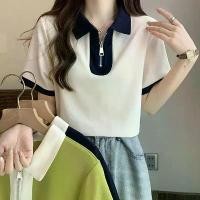 ราคา เสื้อยืดแฟชั่นสำหรับผู้หญิงพลัสไซส์ คอปกโปโล มีซิป แขนสั้น ฤดูร้อน มาใหม่ กระชับสัดส่วน สไตล์อิน เสื้อลำลอง เสื้อ ปาด ไหล่ แขน ยาว ครอปลูกไม้ ผู้หญิง ผ้า ใส่ ออก งาน ลูก ไม้ ยีนส (1733009587540297347)