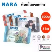 ราคา NARA Air Hardening clay ดินเยื่อกระดาษ นารา 500 กรัม / 1000 กรัม ดินญี่ปุ่น ดินปั้น Air Dry Clay สีขาว เทา เนื้อ อิฐ งาน ไหม พรม แมว ไหมพรม (1732751070778262550)
