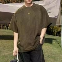 ราคา MNO.9 T-shirt 1428 Oversize เสื้อยืดแขนสั้นผู้ชาย คอกลม งานปัก/แต่งแถบหน้าอก ผ้าcottonกึ่งกำมะหยี่ สไตล์เกาหลี เสื้อยืด hotsale บาง มุ้ง แขวน สกรีน dtg เฮีย (1733205934742603022)