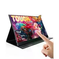 ราคา ZSCMALL จอภาพแบบพกพาหน้าจอสัมผัส 15.6 "สําหรับแล็ปท็อป Full HD 1920 x 1080 IPS Usb Type-c จอแสดงผล HDMI (1733162486467429404)