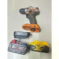 ราคา (013)DM20RID อะแดปเตอร์ สําหรับแบตเตอรี่ จากแบตDewalt และ Milwaukee ไปใช้เครื่องมือ Ridgid/AEG 18v 20v ได้เลย หัว ขูด มะพร้าว สว่าน ใบ ตัด 3 นิ้ว สายชาร์จแบต สว่านไร้ สาย (1732877249295910611)