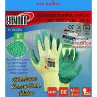 ราคา **ยกโหล** ถุงมือคอตตอนเคลือบยางธรรมชาติสีเขียว 9 นิ้ว YAMADA รุ่น 9042/b ชะลอม สังฆทาน ตู้เสื้อผ้า ไม่กลัวตก ที่เก็บของและชั้นวาง (1733356532430636703)
