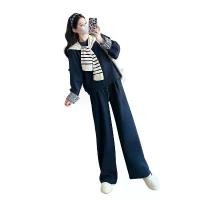 ราคา เสื้อคลุมท้อง แขนยาว ครึ่งชุด กางเกงขายาว ขากว้าง ถุงน่อง สามชุด สไตล์เกาหลี เหมาะสำหรับสตรีมีครรภ์ ตู้เสื้อผ้า (1733255045148476801)