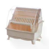 ราคา ชั้นวางชามระบายน้ำในครัว, ชั้นวางจานพลาสติกสองชั้น, ที่เก็บของ, ชั้นวางชามและตะเกียบ, ชั้นวางชามระบายน้ำที่คว่ําจานมีฝาปิด2ชั้น (1731383970333689216)