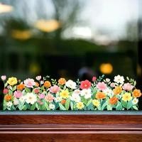 ราคา สติ๊กเกอร์ไฟฟ้าสถิต ขนาดใหญ่พิเศษ ลายดอกไม้สด สติ๊กเกอร์ตกแต่ง เหมาะสำหรับตกแต่งประตูและหน้าต่างร้านค้า ร้านค้าทางเสื้อผ้า และร้านเสริมสวย ต้น คอสมอส สูง ไม้ตะเคียนทอง เหรียญ อาจ (1732762265537119845)