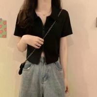 ราคา 2025 เสื้อยืดสั้นพร้อมส่ง เสื้อโปโลคอปกพับได้ เสื้อคาร์ดิแกนซิปคู่ ทรงเข้ารูป เสื้อครอปเอวสูง แขนสั้น ดีไซน์ฤดูร้อน แฟชั่นทันสมัย ลดน้ำหนัก (1733455392869942413)