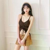 ราคา สามจุด กาแฟ ชุดว่ายน้ำ ดีไซน์แบบผูกเชือก คอแบบผูก ชุดบิกินี่ ลดน้ำหนัก แบบมินิ สายคล้องคอแบบไม่มีหลัง ชุดว่ายน้ำผู้หญิง (1733112429017269914)