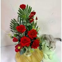 ราคา แจกัน แจกัน แจกันแสดงความยินดี แจกันดอกไม้ สูง 50-60 cm ดอกไม้ ดอกไม้ (1732931139469149829)