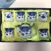 ราคา ชุดน้ำชา ลวดลาย ภูเขา / มังกร ดอกไม้ ม้า กาชงชา แก้วน้ำชา 6ใบ กระเบื้อง สวัสดิการสด (1732601432838669410)