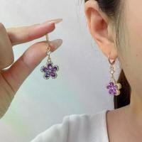 ราคา ต่างหูหนีบหู ดอกไม้ ต่างหูสีม่วงคุณภาพสูง เรียบง่าย ประณีต และหลากหลาย ต่างหูเรียบหรู มาใหม่ในปี 2025 (1732050027009051337)