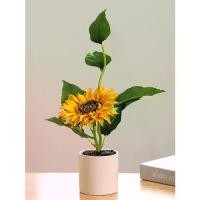 ราคา ดอกทานตะวัน ดอกไม้ประดิษฐ์ ดอกไม้ปลอม ตกแต่งบ้าน ห้องนั่งเล่น กระถางต้นไม้สีเขียวประดิษฐ์ กระถางดอกไม้ เครื่องประดับขนาดเล็ก เหมาะสำหรับตกแต่งดอกทานตะวัน (1732902931300320967)