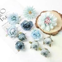 ราคา ดอกไม้ประดิษฐ์สีน้ำเงิน ดอกไม้ปลอม ดอกไม้ผ้าไหม กุหลาบ ไฮเดรนเยีย ดอกโบตั๋น หัวดอกไม้ วัสดุทำมือ DIY สำหรับตกแต่งงานแต่งงาน (1733473465972655870)