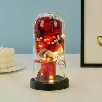 ราคา ช่อดอกไม้ประดิษฐ์ถือมือ ดอกกุหลาบอมตะ ช่อดอกไม้ประดิษฐ์สำหรับตกแต่ง ปกคลุมโคมไฟแก้ว ดอกไม้ปลอม ของขวัญวันวาเลนไทน์ โคมไฟดอกกุหลาบ (1733472772438262818)