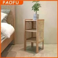 ราคา โต๊ะข้างเตียง แคบ ไม้เนื้อแข็งหวายห้องนอนขนาดเล็กตู้ด้านข้าง ที่เก็บของสไตล์ญี่ปุ่น (1733450564412540472)