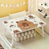 ราคา โต๊ะพับขนาดเล็ก โต๊ะข้างเตียง โต๊ะเรียนออนไลน์นักเรียนมัธยมปลาย นักศึกษาวิทยาลัย โต๊ะข้างเตียง ลายการ์ตูนเพิ่มความสูง โต๊ะข้างเตียง (1731339333427037794)