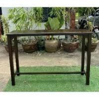 ราคา Sukthongเเพร่ โต๊ะบาร์ไม้สัก 40x150สูง100ซม.S-464 โต๊ะบาร์เครื่องดื่ม โต๊ะเคาน์เตอร์ โต๊ะกาแฟ สีโอ๊คเคลือบเงา (1729651344410512292)