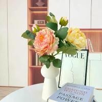 ราคา ดอกโบตั๋นเทียมสองหัวขอบย่าง ของตกแต่งบ้านงานแต่งงาน ดอกไม้ปลอม ตกแต่งโต๊ะสำนักงาน โต๊ะอาหาร ดอกไม้ผ้าไหมทำมือ (1733190363104969862)