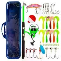 ราคา ชุดคันเบ็ด 1 ชุด ยาว 2.1 ม. พร้อมรอกหมุน สายเบ็ด ล่อ ตะขอ ทำจากไฟเบอร์กลาสสำหรับงานหนัก แบบยืดไสลด์ หล่อยาว เสาตกปลาทะเล อุปกรณ์ตกปลา [kinonsad] (1731957606560073873)