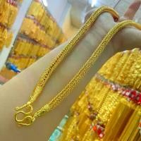 ราคา สร้อยคอแปดเสา(ทองหุ้ม) งานเด้ง 24“ชาย หญิง ฟรี กล่อง ฟรี ตะขอ (1730313770370697832)