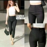 ราคา กางเกง 8 ส่วน ซิปหน้า ตะขอ (Size S-36)ผ้าหนาสวย ผ้าโรเชฟซักไม่เป็นขุย ไม่หดไม่ย้วย (1732600919010019169)