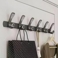 ราคา ไม้แขวนเสื้อแบบไม่มีสว่านอลูมิเนียมหนา, ที่แขวนประตู, ตะขอแขวนเสื้อ, ที่แขวนผนัง, ชั้นเก็บของในห้องน้ำ, ตะขอจัดระเบียบ, มีให้เลือก 4, 5, 6 และ 8 ตะขอ, สีเทา (1732504579922953959)
