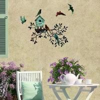 ราคา ต้นไม้แขวนเหล็ก, 1 ชิ้น, พร้อมหีบ, ศิลปะบนผนัง, ตกแต่งผนังกลางแจ้ง, จี้ศิลปะนก, ตกแต่งผนัง โลหะ (1730273097014806622)