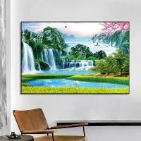 ราคา โปสเตอร์และภาพพิมพ์ผ้าใบ, การออกแบบน้ำตกภูเขาและทะเลสาบปลา, ศิลปะบนผนัง, ภาพห้องนอน, สไตล์โมเดิร์น, 0706, ศิลปะการแสดง (1732044487704741212)