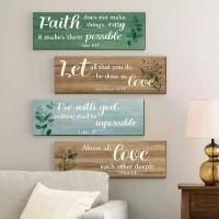 ราคา แผ่นติดผนัง, ป้ายแขวน, ทำด้วยมือ, ดอกไม้สมัยใหม่, ศิลปะบนผนัง, ภาพวาดตกแต่ง, ตกแต่งห้องน้ำ, พร้อมตัวอักษนไม้และพืช (1732624834683110752)