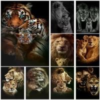 ราคา ศิลปะบนผนัง, สุนทรียศาสตร์สัตว์คลาสสิก, ภาพวาดสีน้ำมันบนผืนผ้าใบ, การออกแบบสิงโตป่าและเสือเด็ก, พร้อมกรอบ DIY, โปสเตอร์และภาพพิมพ์, เหมาะสำหรับตกแต่งบ้านและห้องนอน, ของขวัญในอุดมคติ (17317495373281063