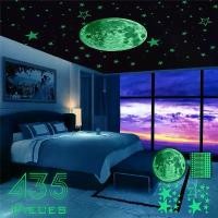 ราคา สติ๊กเกอร์ติดผนังรูปดาวพระจันทร์เรืองแสง 435 ชิ้น/เซ็ต สำหรับห้องนอนเด็ก เพดาน ของตกแต่งบ้าน รูปลอก DIY เรืองแสงในที่มืด วอลล์เปเปอร์ ภาพจิตรกรรมฝาผนัง (1731943628304254049)