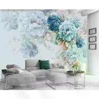 ราคา ดอกโบตั๋นสีฟ้าสดนอร์ดิกแบบกำหนดเอง, เหมาะสำหรับสวน, ผนังพื้นหลังทีวีห้องนั่งเล่น, ภาพวาดผนังห้องนอน, วอลล์เปเปอร์ 3 มิติ (1730212835338389952)