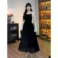 ราคา เดรสสายเดี่ยว สไตล์เฮปเบิร์น ฝรั่งเศส พลัสไซส์ สไตล์ฤดูร้อน ผู้หญิง น่ารัก และเซ็กซี่ เดรสกระชับสัดส่วน มีเอวลอย (1731257063984104982)