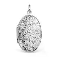 ราคา MachuSilver จี้เงินแท้ Locket 925 Sterling Silver ล็อกเก็ตทรงรี ลายดอกไม้ ใส่รูปได้ พร้อมถุงกำมะหยี่ /MC10175 คลังสินค้า (1733530757499488223)