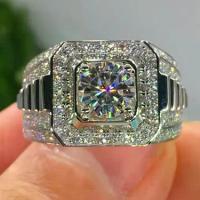 ราคา Weiya Cross-Border Silver Inlaid White Round Zircon Micro Inlaid Full Diamond Fashion Wedding Banquet Luxurious Unisex Ring Wedding Band (1733644472183981309)