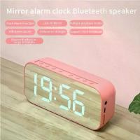 ราคา Mini Bluetooth Speaker Portable Audio System With FM Radio Mirror Screen Display & Digital Alarm Clock (1734077423186445910)