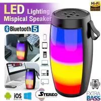 ราคา [พร้อมส่ง] 【Shipping from Bangkok】Wireless Bluetooth Speaker, Bluetooth Stereo Speaker, Rechargeable Portable Subwoofer, Colorful Led Lights, with Super Bass Sound. Hifi Sound Qu (1733575367353075137)