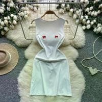 ราคา European and American Style Sleeveless Dress for Women, Summer Backless Bow Design, Niche Pure Desire Sexy Bodycon Mini Dress (1733690974132668150)