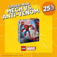 ราคา LEGO Super Heroes Marvel 76308 Spider-Man Mech vs. Anti-Venom (107pcs.), Building Blocks, Kids Toy (1734233891781903906)