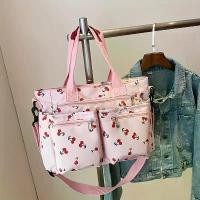 ราคา Cherry Pattern Shoulder Bag, Y2K Travel Bag, Corduroy Women's Fashion Bag with Top Handle, Valentine's Day Gift for Girls, Cute Women's Handbag, Casual Women's Tote Bag, Lightwei (1733762996806780703)