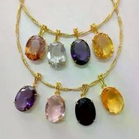 ราคา ร้อยในชีวิตประจำวัน, มินิมอล, จี้พลอยสีแฟชั่นผู้หญิงแบบสวยงามพลอยสีรูปไข่ใหญ่ พลอยสีขนาด20*28mm.วัสดุทองเหลืองชุบทอง ราคาย่อมเยา ，Seasonal trend (1734244462219658251)