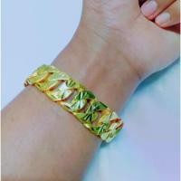 ราคา เงินที่ระลึกสำหรับนักท่องเที่ยว, คนรักของสะสม, JK เลสข้อมือทองแบบใหญ่ สำหรับผู้ชาย หนัก 3 บาท กว้าง 1.5 เซนติเมตร ยาว 6.5- 7.5 นิ้ว ชุบเคลือบแก้ว งานฝีมือจากช่างเยาวราช ไม่ลอกไม่ดำ ，Seasonal trend (17