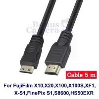 ราคา สาย HDMI 5m ต่อฟูจิ X10,X20,X100,X100S,XF1,X-S1,FinePix S1,S8600,HS50EXR เข้ากับ HD TV,Projector cable for FujiFilm แนะนำ (1734303707493795008)