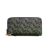 ราคา กระเป๋าคล้องมือ COACH CF521 LONG ZIP AROUND WALLET WITH SIGNATURE MONOGRAM PRINT (IMBLK) (1733780901441341243)