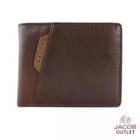 ราคา JACOB กระเป๋าสตางค์หนังสีน้ำตาลใส่เหรียญ - Brown Leather Wallet with Coin Purse | รุ่น 22453 (1734313136866494193)