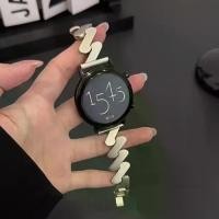 ราคา สายนาฬิกาข้อมือโลหะ 20 มม. หรูหรา สําหรับ Samsung Galaxy Watch 5 4 6 4Classic Active2 Watch 42 มม. Huawei GT2 GT3 42 มม. Amazfit Bip (1733666382312867661)