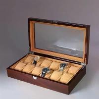 ราคา ไม้แท กล่องนาฬิกา 12เรือน กล่องใส่นาฬิกา Watch Box กล่องของขวัญ COD (1734292660514751678)